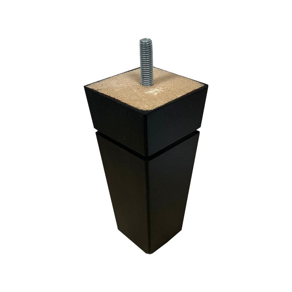 Meubelpoot  taps 5,5 bij 5,5 cm en hoogte 12 cm  van massief hout (M8)