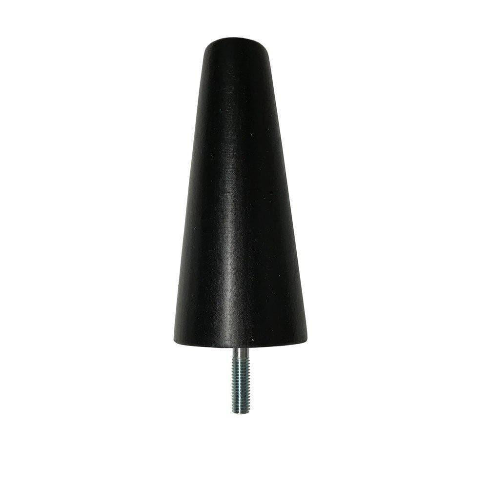 Meubelpoot zwart conisch 5,5 bij 5,5 cm en hoogte 12 cm  van massief hout (M8)