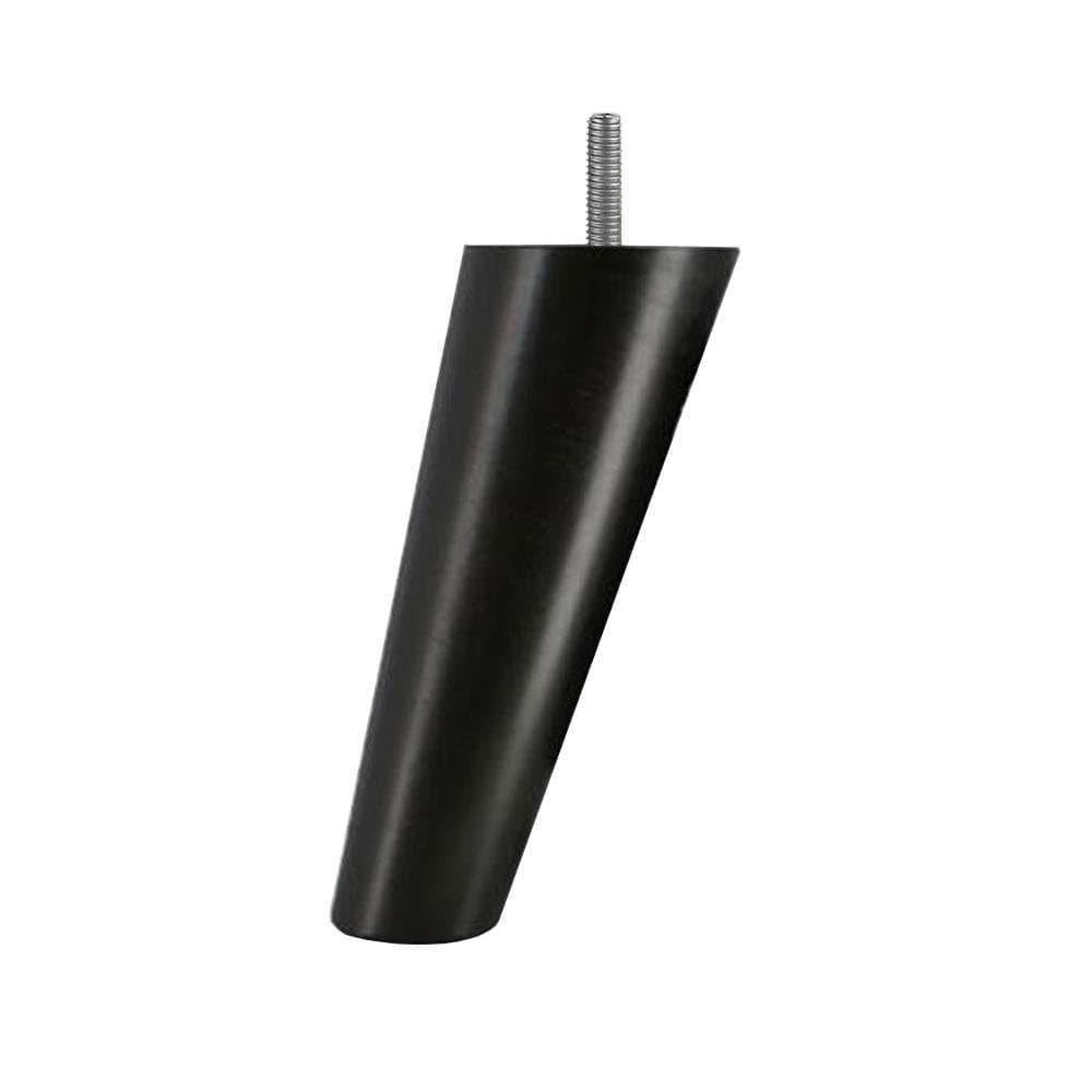 Meubelpoot zwart conisch Ø 5 cm / 3,5 cm en hoogte 12,5 cm  van massief hout (M8)