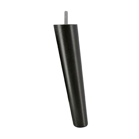 Schuine meubelpoot zwart conisch Ø 5 cm / 3,5 cm en hoogte 32 cm  van massief hout (M8)