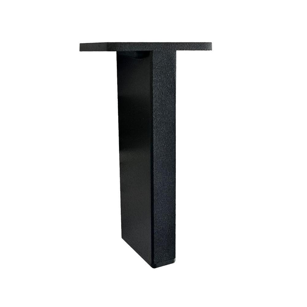 Stalen meubelpoot zwart rechthoek 1,5 bij 4 cm en hoogte 12 cm  (1,5 x 4 cm)