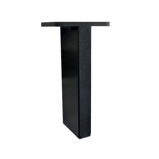 Stalen meubelpoot zwart rechthoek 1,5 bij 4 cm en hoogte 12 cm  (1,5 x 4 cm)