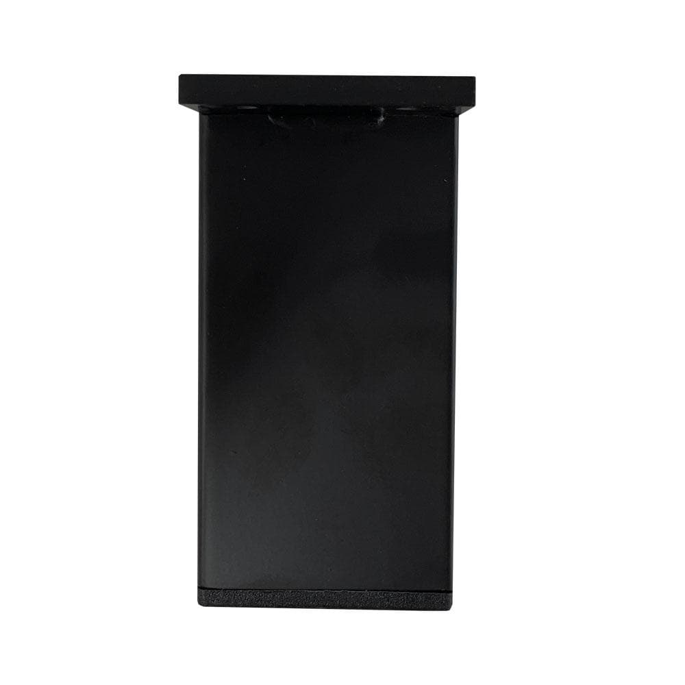 Stalen meubelpoot zwart rechthoek 2 bij 6 cm en hoogte 12 cm  (2 x 6 cm)