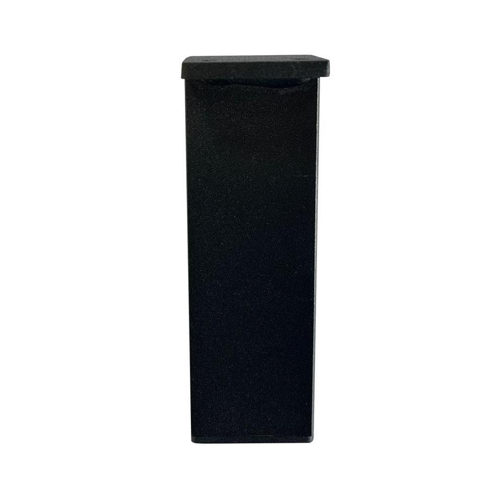 Stalen meubelpoot zwart rechthoek 1,5 bij 4 cm en hoogte 12 cm  (1,5 x 4 cm)