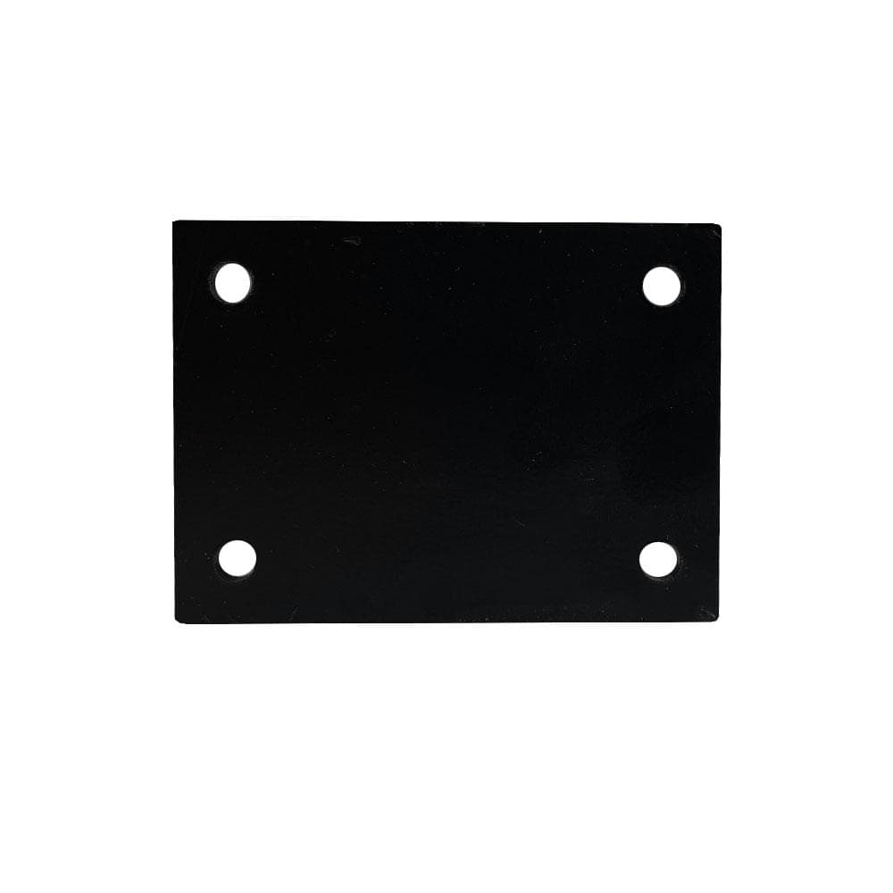 Stalen meubelpoot zwart rechthoek 2 bij 6 cm en hoogte 12 cm  (2 x 6 cm)