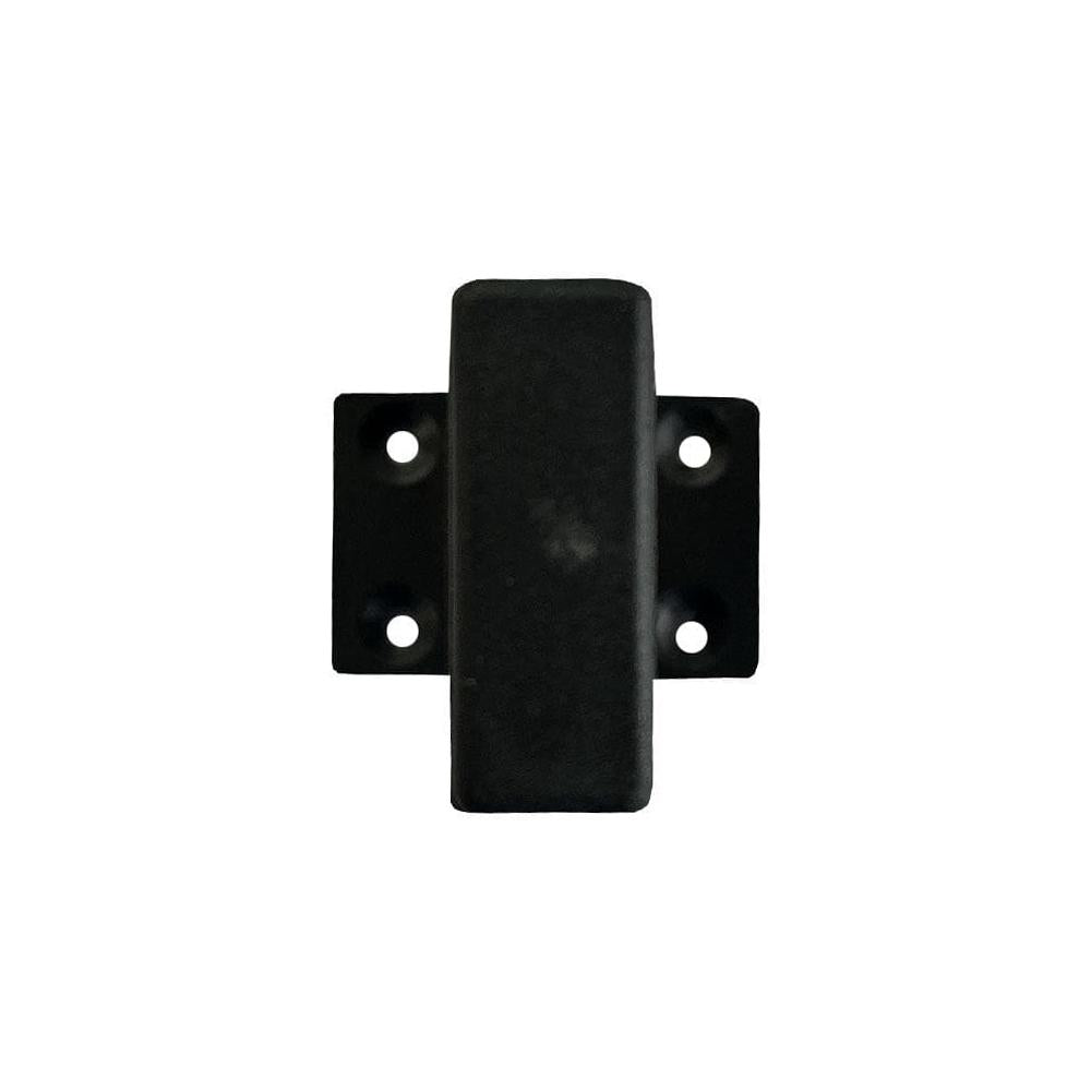 Stalen meubelpoot zwart rechthoek 1,5 bij 4 cm en hoogte 12 cm  (1,5 x 4 cm)