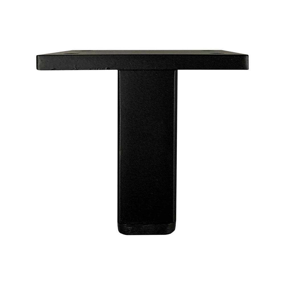 Stalen meubelpoot zwart rechthoek 2 bij 5 cm en hoogte 6 cm  (2 x 5 cm)
