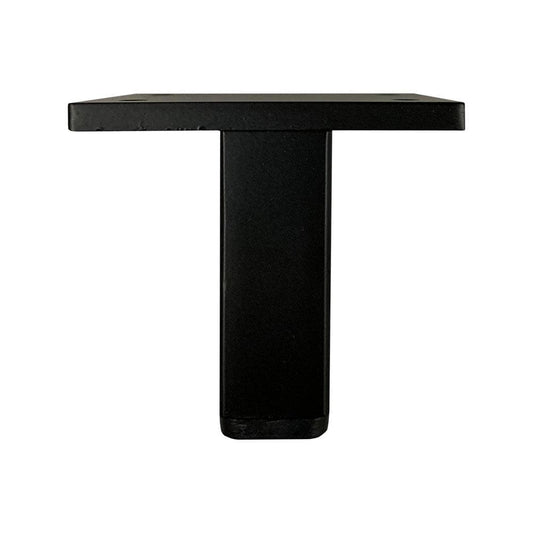 Stalen meubelpoot zwart rechthoek 2 bij 5 cm en hoogte 6 cm  (2 x 5 cm)