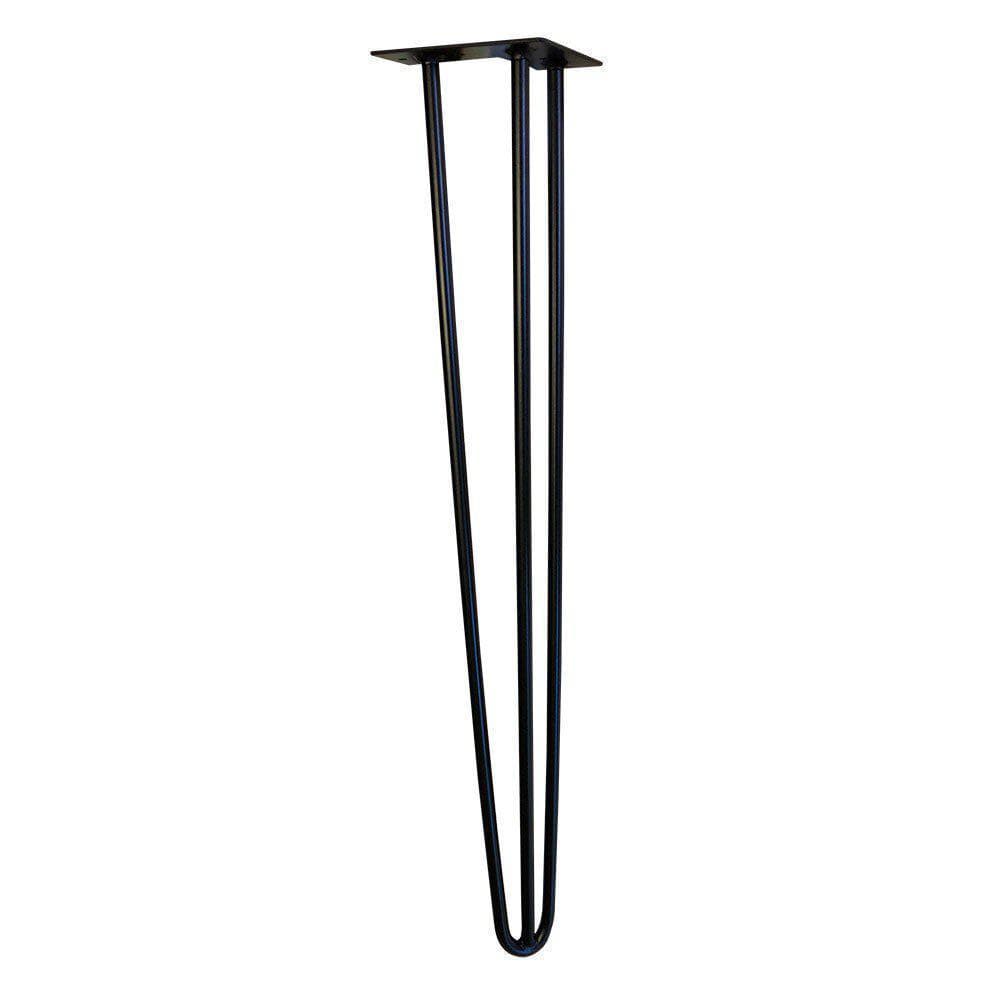 Stalen hairpin zwart hairpin ø 1,0 cm en hoogte 72 cm  - 4 stuks