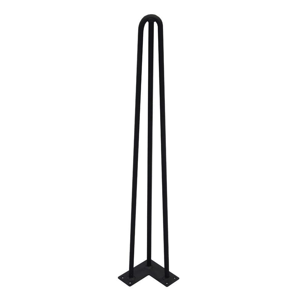 Stalen hairpin zwart hairpin ø 1,0 cm en hoogte 72 cm  - 4 stuks