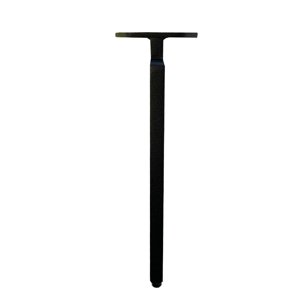 Massief stalen meubelpoot zwart design 14 bij 1 cm en hoogte 18 cm