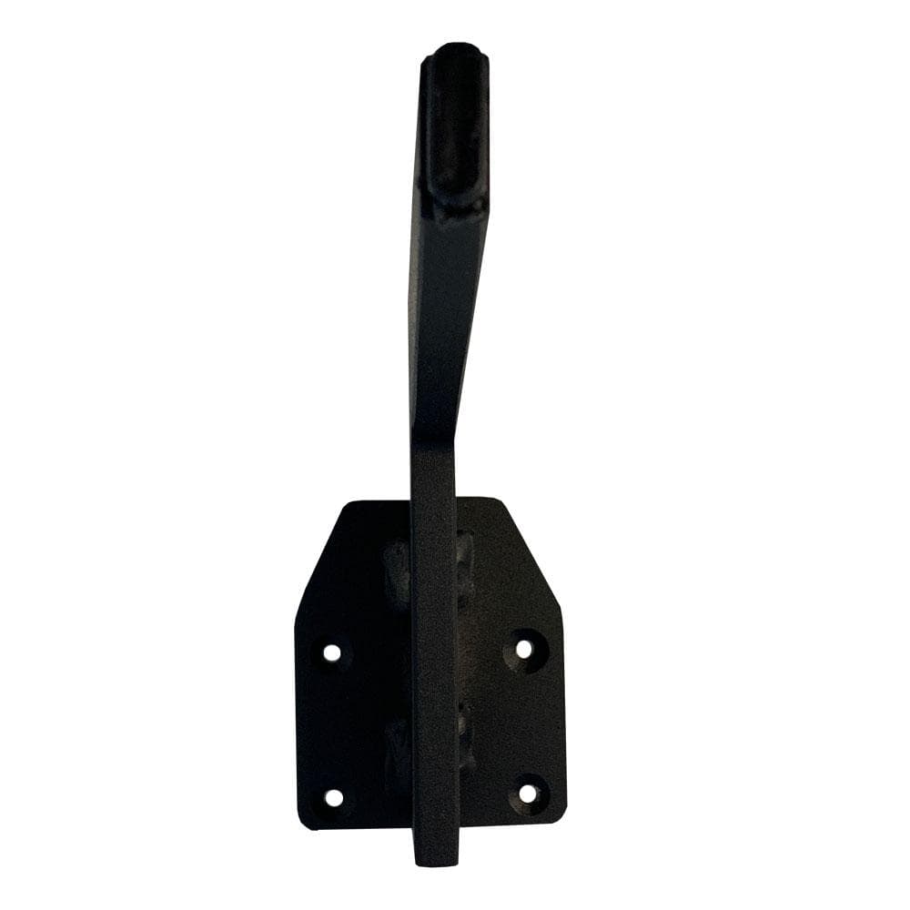 Massief stalen meubelpoot zwart design 14 bij 1 cm en hoogte 18 cm
