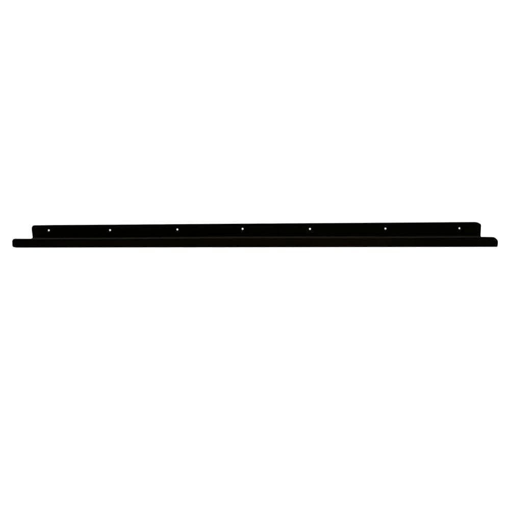Massief stalen wandplank zwart rechthoek 120 bij 8,5 cm en hoogte 4 cm