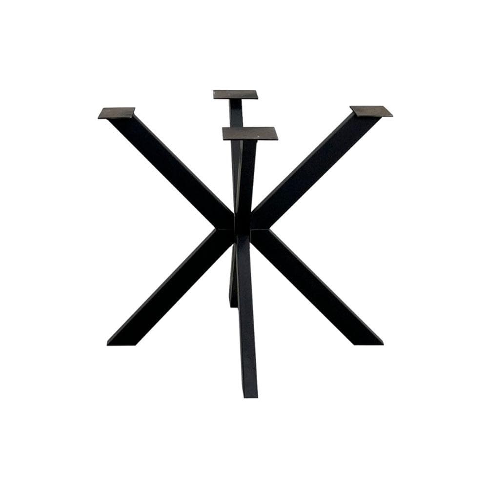 Stalen matrix zwart spinpoot 90 bij 90 cm en hoogte 72 cm  (10 x 3 cm)