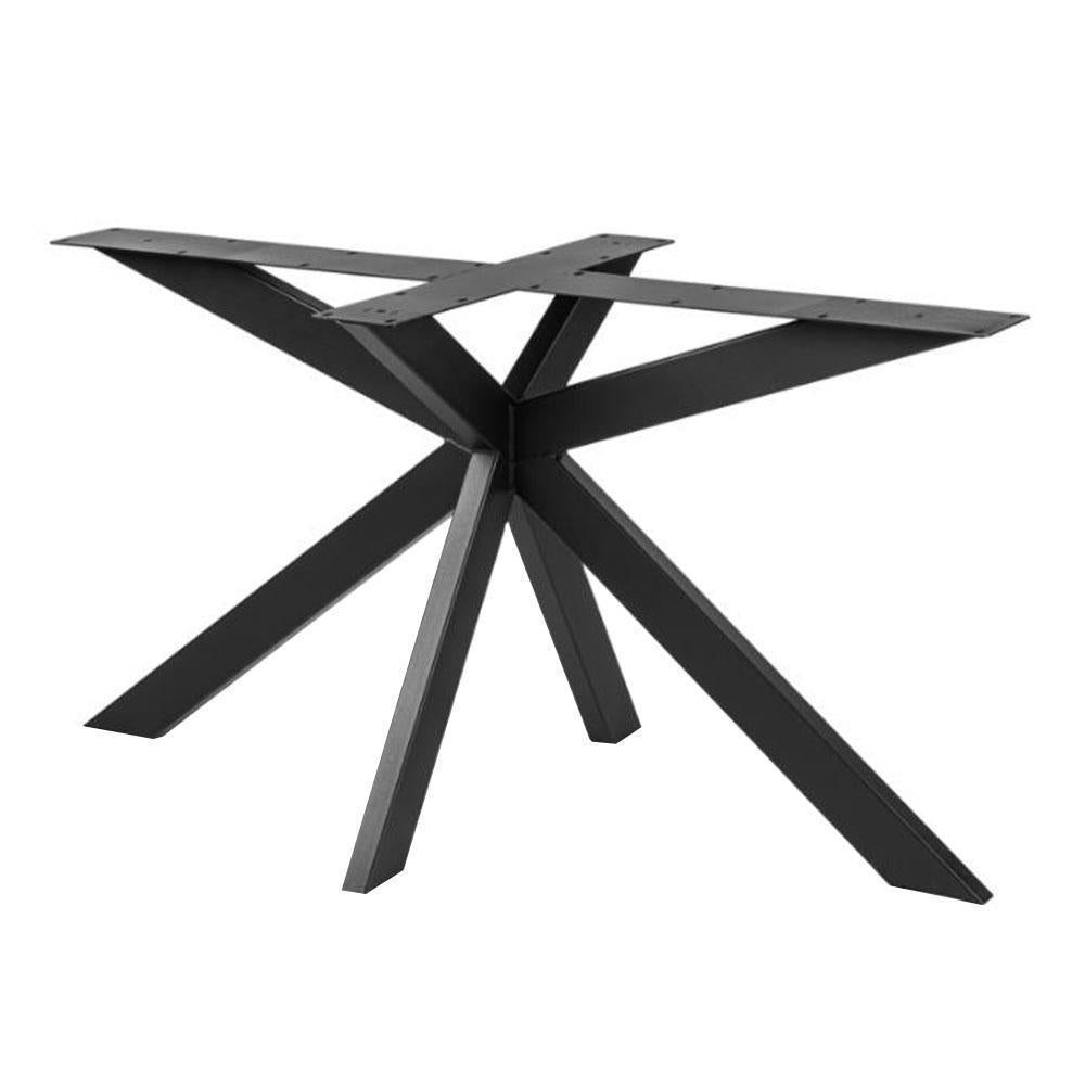 Stalen matrix zwart spinpoot 140 bij 80 cm en hoogte 73 cm  (8 x 4 cm)