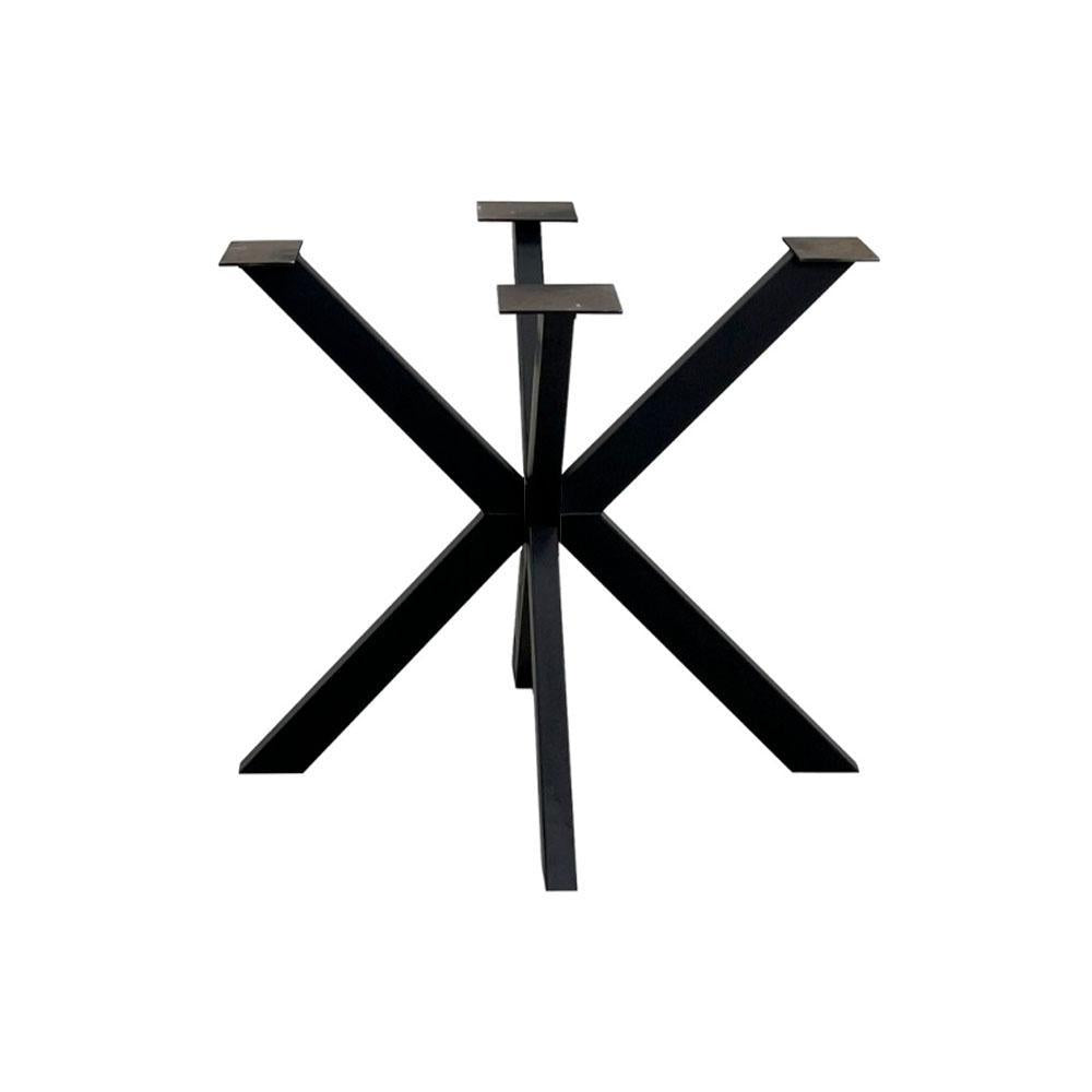 Stalen matrix zwart spinpoot 90 bij 90 cm en hoogte 74 cm  (10 x 3 cm)