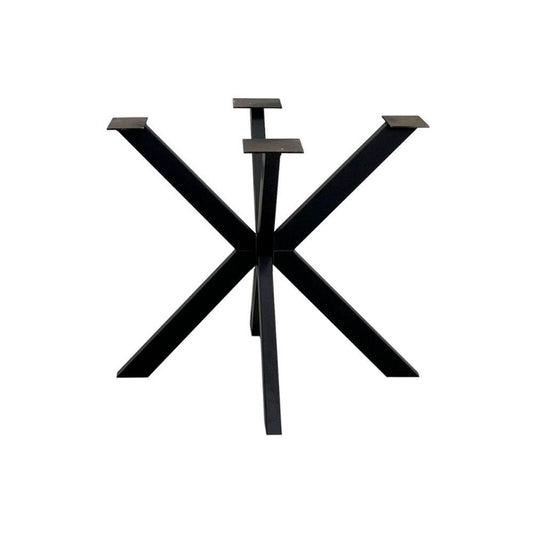 Stalen matrix zwart spinpoot 90 bij 90 cm en hoogte 74 cm  (10 x 3 cm)
