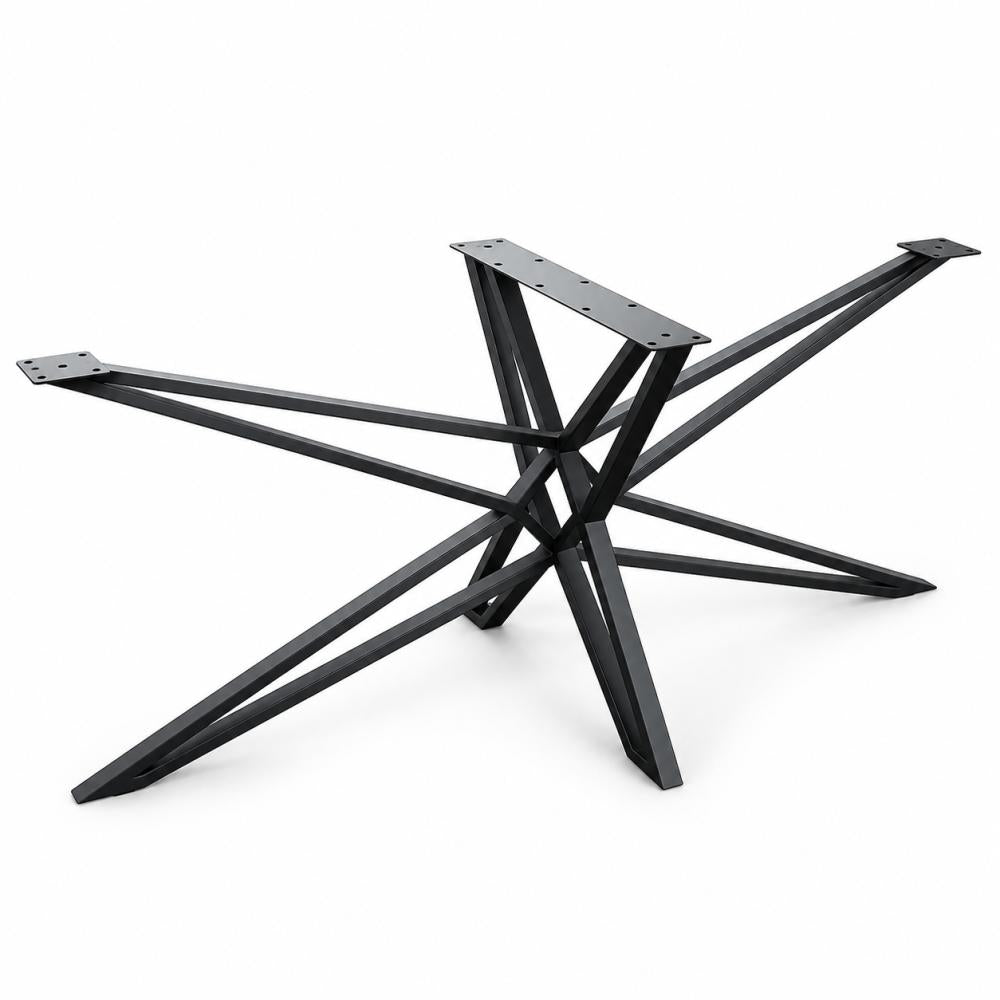 Stalen matrix zwart spinpoot lengte 140 cm bij 70 cm, hoogte 72 cm en koker 4 bij 2 cm