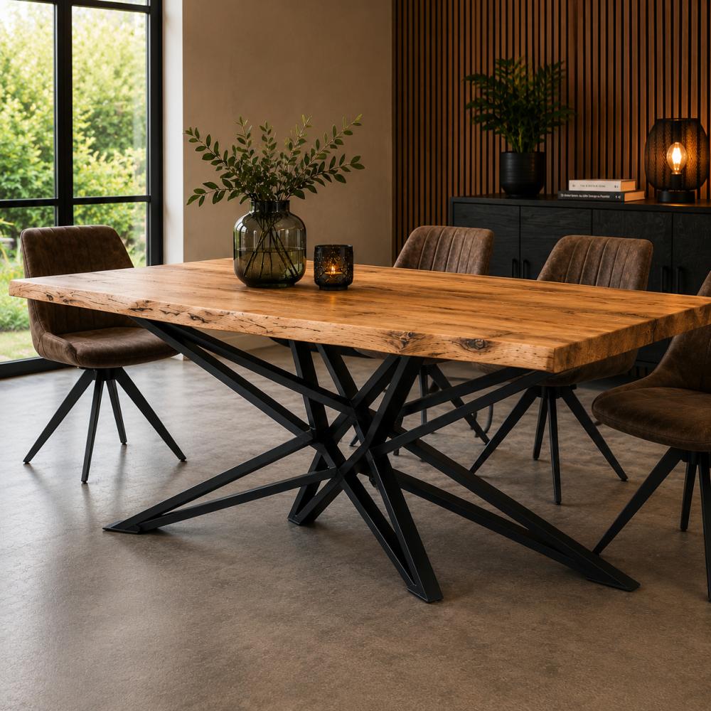 Stalen matrix zwart spinpoot lengte 140 cm bij 70 cm, hoogte 72 cm en koker 4 bij 2 cm