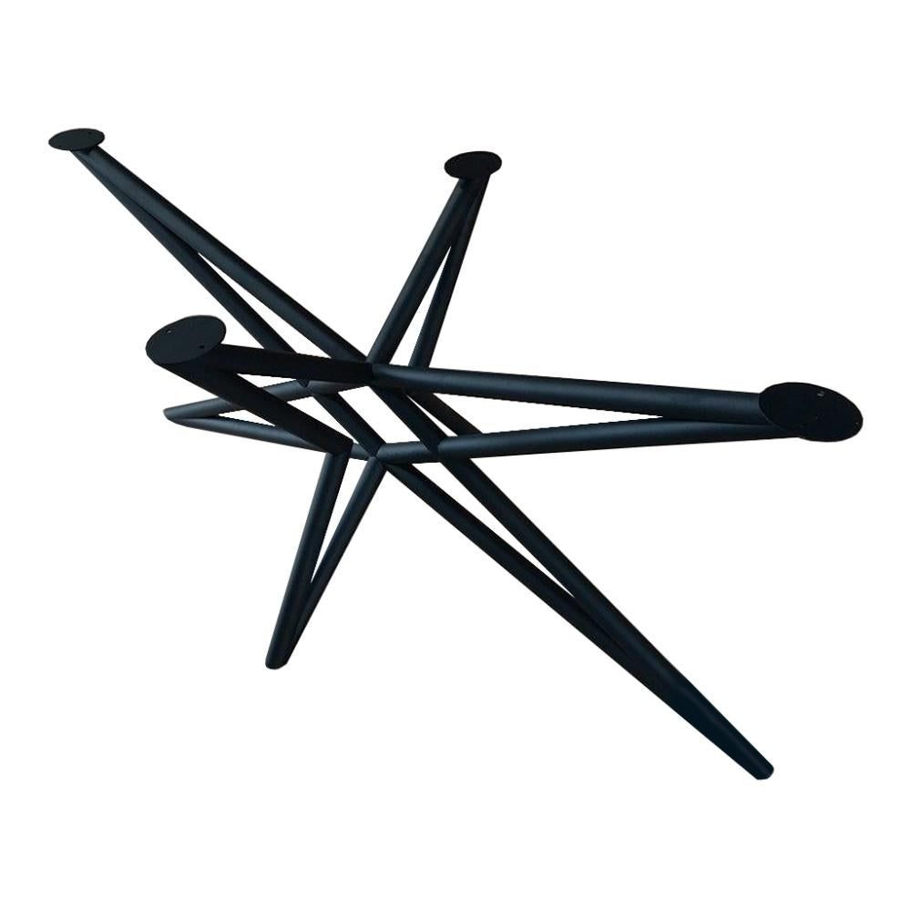Stalen matrix zwart spinpoot lengte 150 cm bij 74 cm, hoogte 73 cm en buis ø 7,6 cm