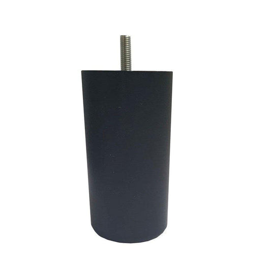 Meubelpoot zwart rond Ø 6 cm en hoogte 12 cm  van kunststof (M8)
