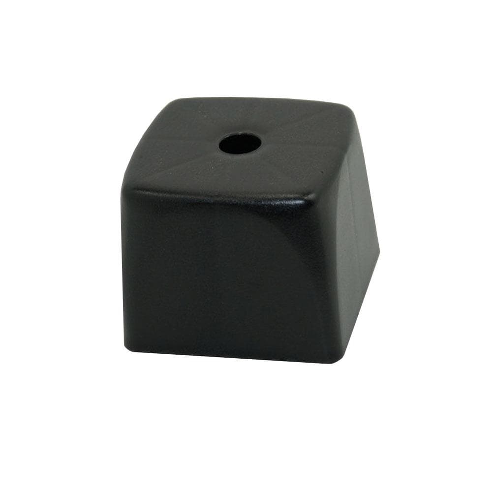 Meubelpoot zwart vierkant 7 bij 7 cm en hoogte 5,5 cm  van kunststof