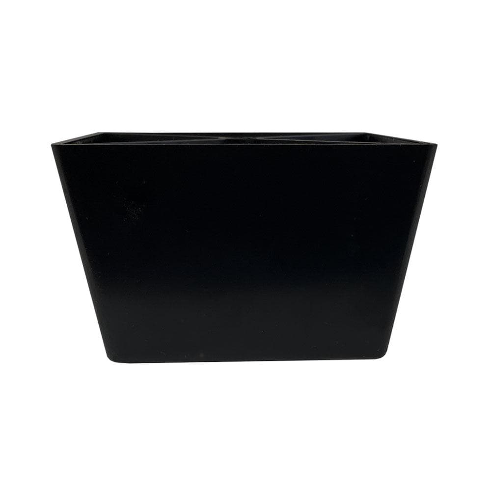 Meubelpoot zwart taps 10 bij 10 cm en hoogte 6 cm  van kunststof, taps 10 x 10 cm / 8 x 8 cm