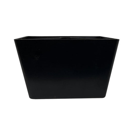 Meubelpoot zwart taps 10 bij 10 cm en hoogte 6 cm  van kunststof, taps 10 x 10 cm / 8 x 8 cm