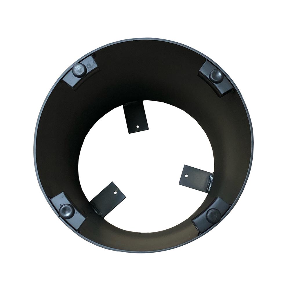 Stalen salononderstel zwart rond Ø26.5 cm en hoogte 35,5 cm
