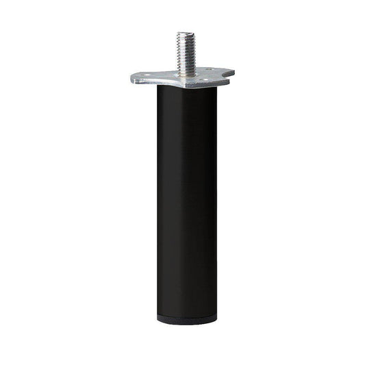 Stalen meubelpoot zwart rond ø 3 cm en hoogte 12 cm  (M8)