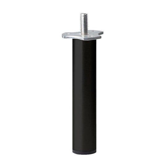 Stalen meubelpoot zwart rond ø 3 cm en hoogte 17 cm  (M8)