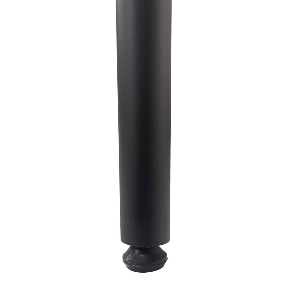 Stalen schuine meubelpoot zwart rond ø 2,5 cm en hoogte 42 cm