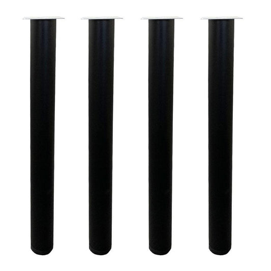Set stalen tafelpoten zwart rond ø 6 cm en hoogte 72 cm  - 4 stuks