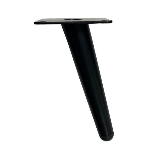 Stalen schuine meubelpoot zwart conisch ø 3,5 cm / 2 cm en hoogte 15 cm