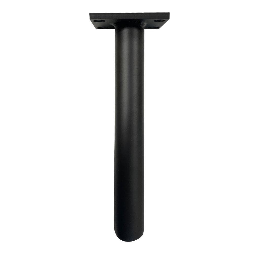 Stalen schuine meubelpoot zwart rond ø 3 cm en hoogte 22 cm
