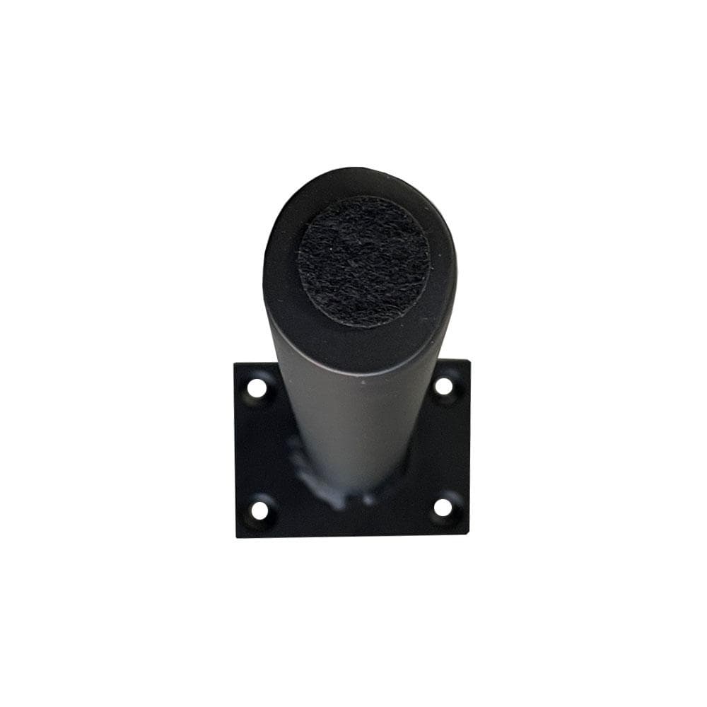 Stalen schuine meubelpoot zwart rond ø 3 cm en hoogte 22 cm