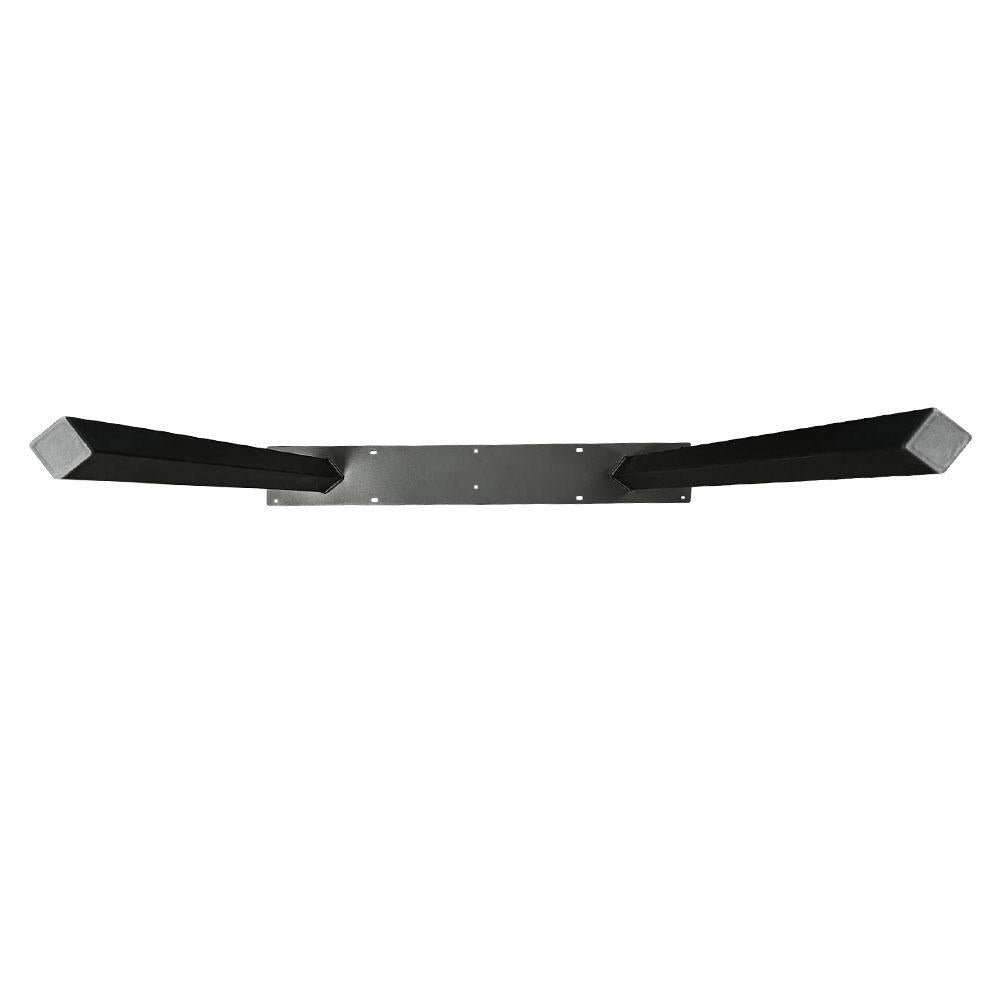 Stalen schuine zwarte tafelpoten 76 bij 10 cm en hoogte 72 cm  (5 x 5 cm) - Set van 2 stuks