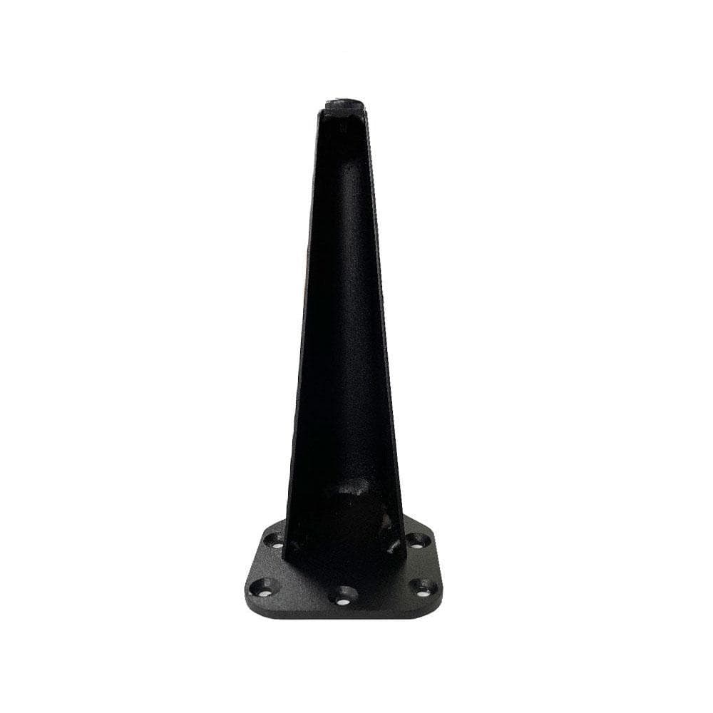 Stalen meubelpoot zwart design 9 bij 4,5 cm en hoogte 16 cm