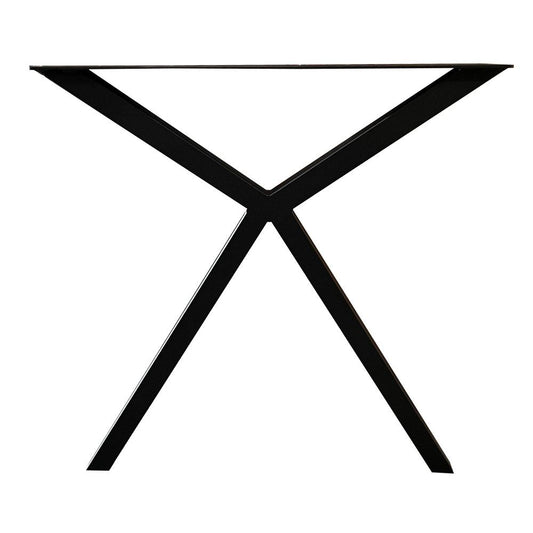 Stalen smalle Y tafelpoot 78 bij 4 cm en hoogte 72  cm zwart (4 x 4 cm)