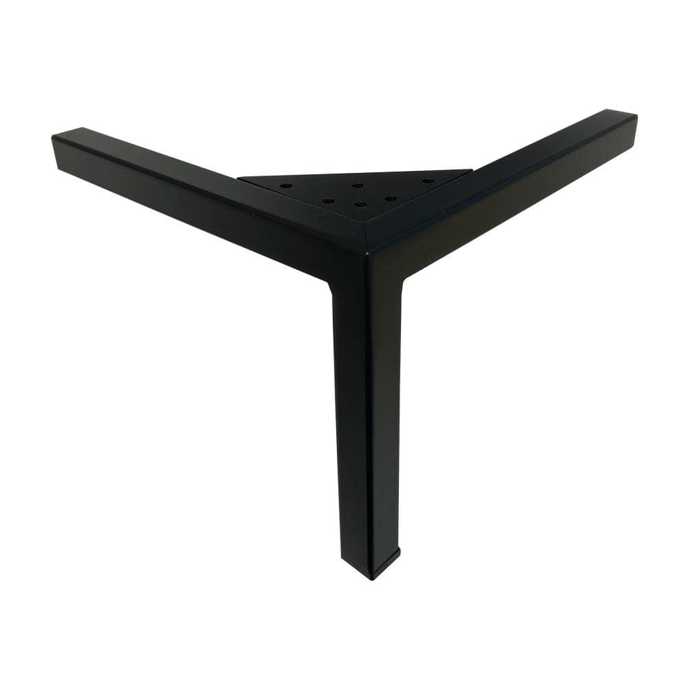 Stalen meubelpoot zwart hoek 22 bij 22 cm en hoogte 16 cm  (2 x 2 cm)