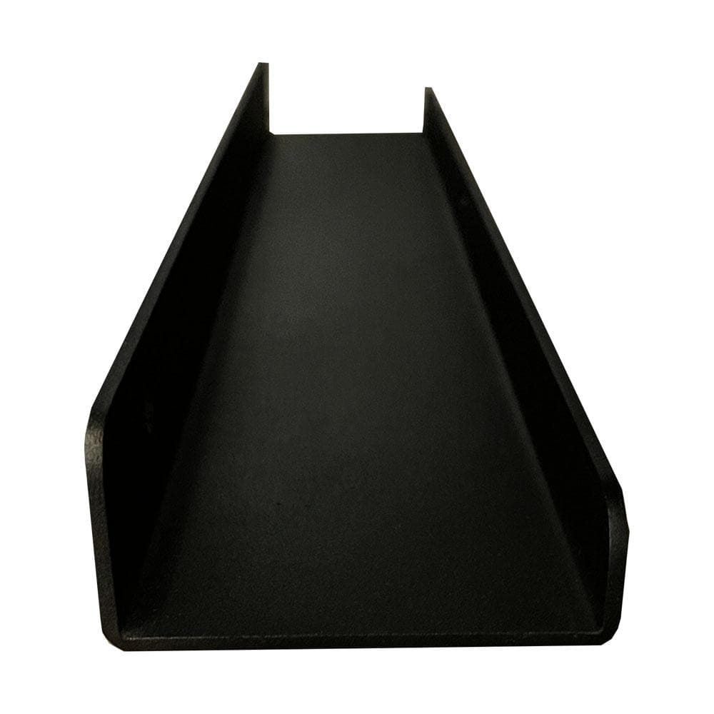 Massief stalen wandplank zwart rechthoek 50 bij 8,5 cm en hoogte 4 cm