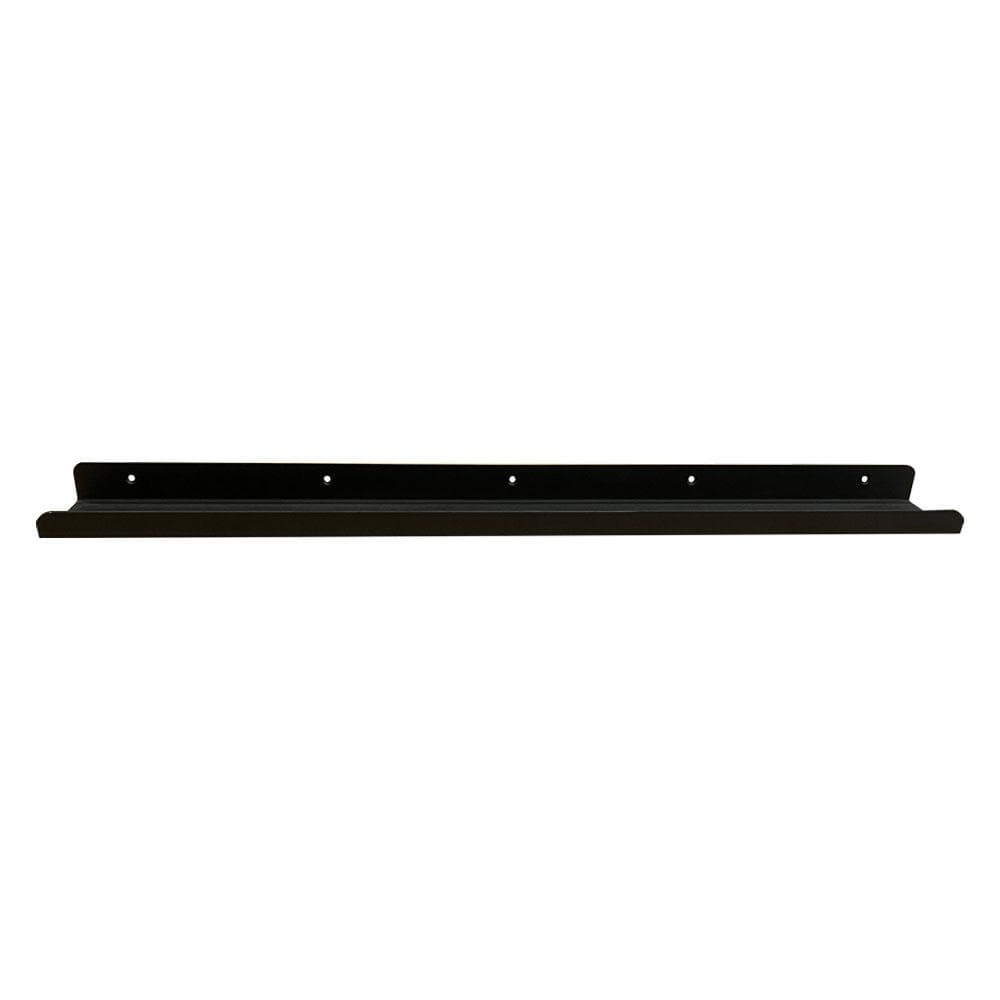 Massief stalen wandplank zwart rechthoek 80 bij 8,5 cm en hoogte 4 cm