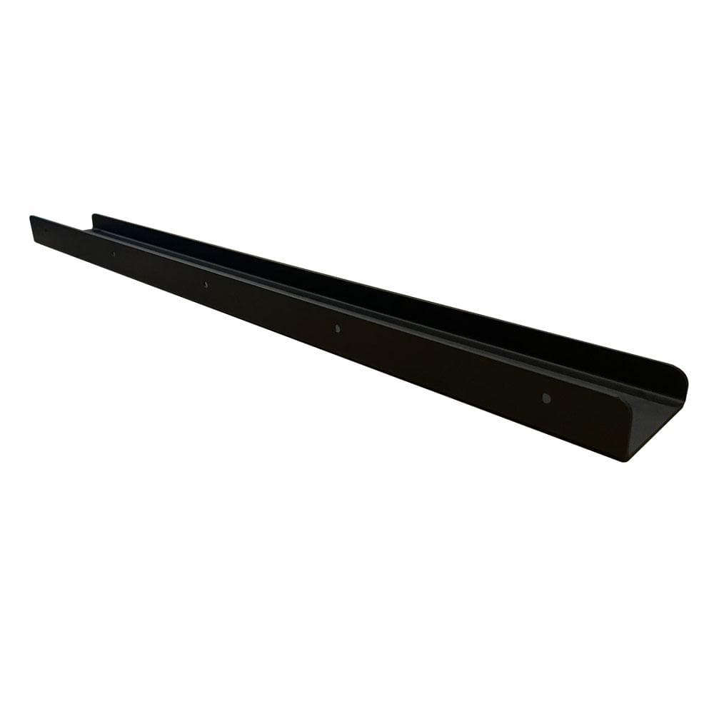 Massief stalen wandplank zwart rechthoek 80 bij 8,5 cm en hoogte 4 cm