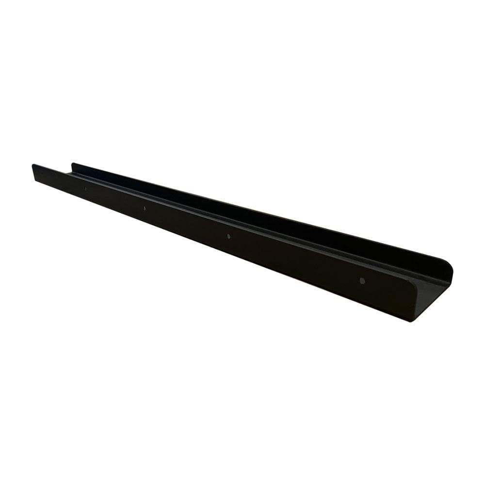 Massief stalen wandplank zwart rechthoek 80 bij 8,5 cm en hoogte 4 cm