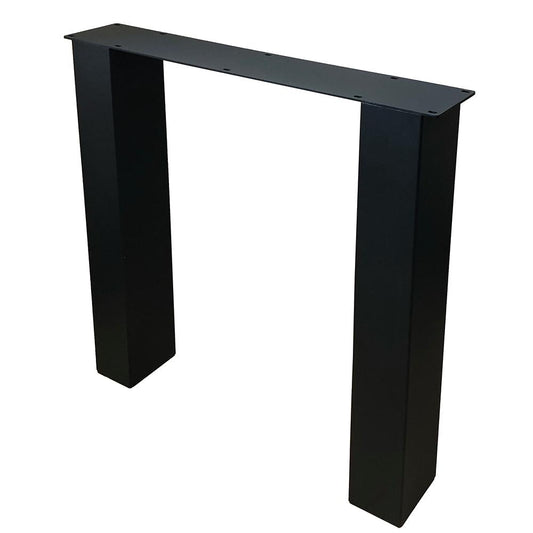 Stalen N tafelpoot zwart 76 bij 10 cm en hoogte 72 cm  (10 x 10 cm)