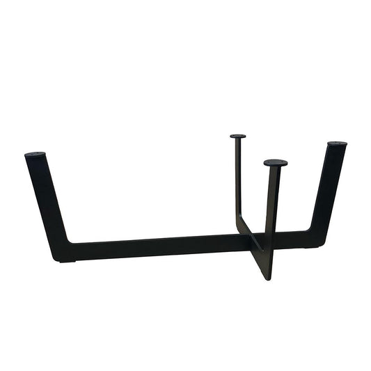 Stalen salononderstel zwart 100 bij 51 cm en hoogte 36,5 cm (koker 6 x 1 cm)