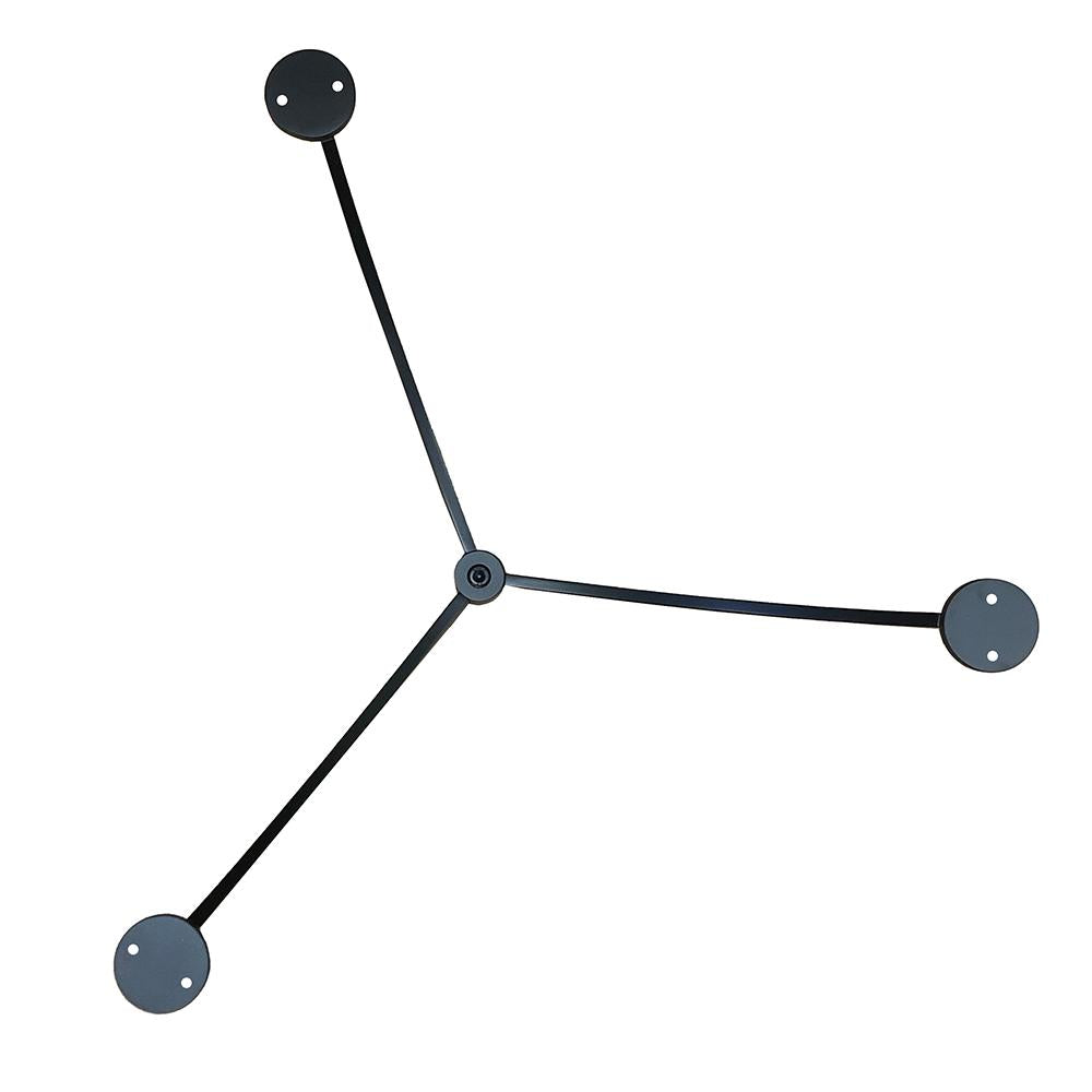 Stalen salononderstel zwart rond ø 72 cm en hoogte 31 cm  (6 x 1 cm)