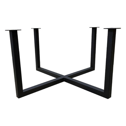 Stalen salononderstel zwart vierkant 75 bij 75 cm en hoogte 43 cm  (3 x 3 cm)