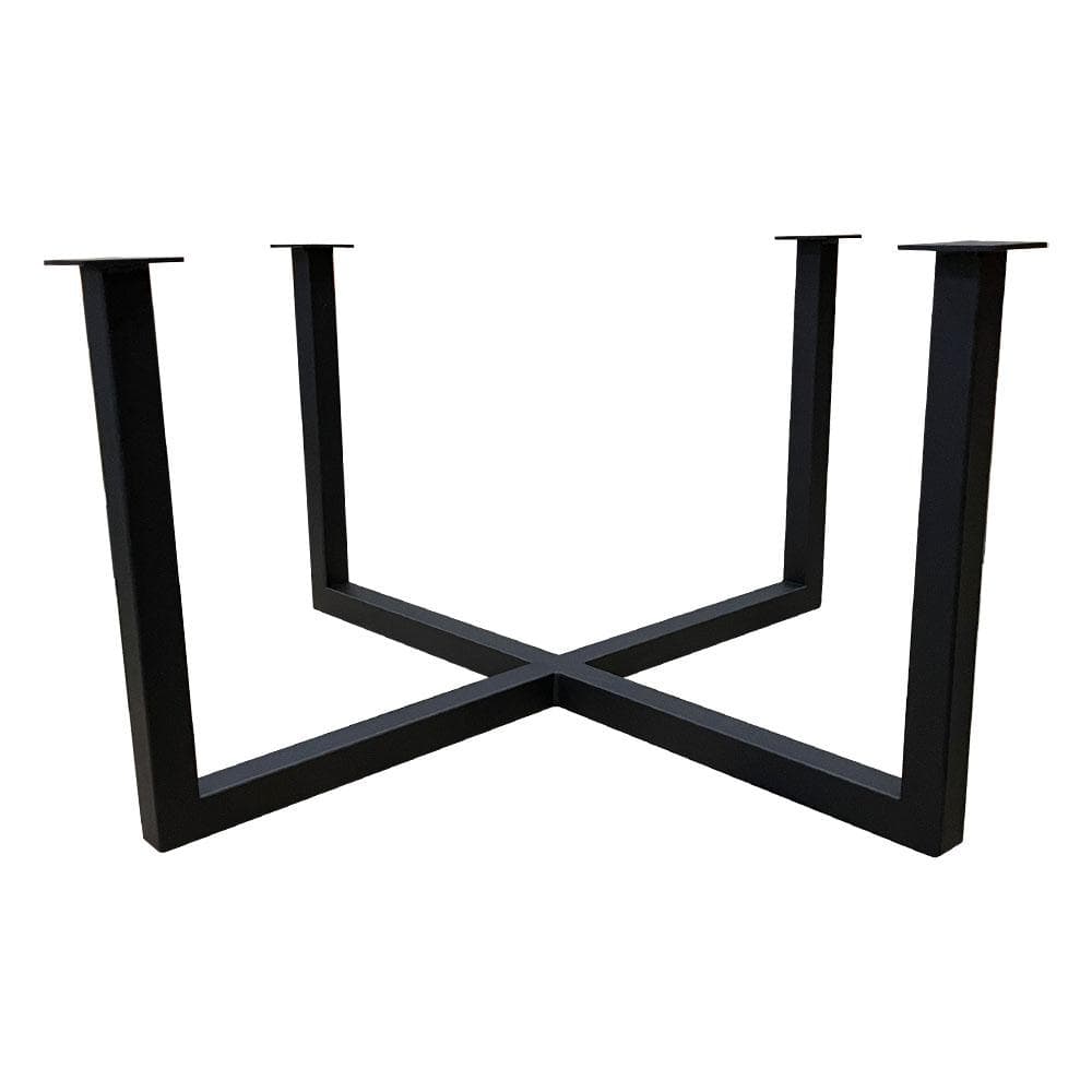 Stalen salononderstel zwart vierkant 75 bij 75 cm en hoogte 37 cm  (3 x 3 cm)