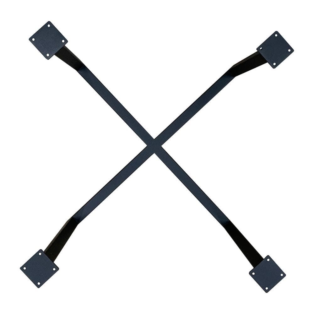 Stalen salononderstel zwart vierkant 75 bij 75 cm en hoogte 37 cm  (3 x 3 cm)
